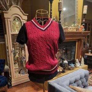 Knited Sweater Vest, Tommy Hilfiger Med with XS GAP under shirt included.